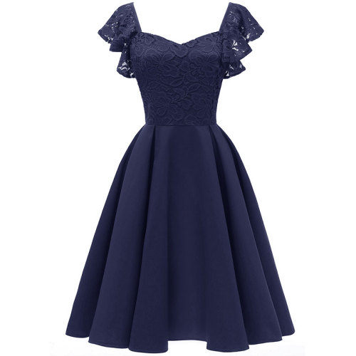 Women's Elegant Cocktail A-line Lace Dress