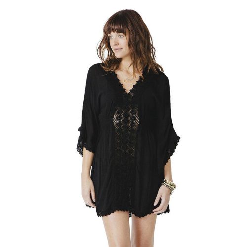St Barts Crochet Trim Kaftan Cover Up