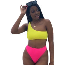 One Shoulder Bikini Set