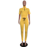 Casual Ribbon Sports Pant Set