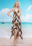 Tiger Pattern Beach Cover-up L3749