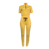 Casual Ribbon Sports Pant Set