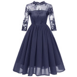 Women's Multi-Color Elegant Party Lace Dress