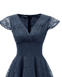 1950s Cap Sleeve Swing Lace Dress