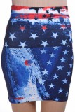 Flag Printed Imitation Jeans L379