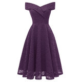 V-Neck Sleeveless Lace A-Line Cocktail Dress