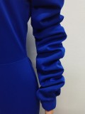 Slash Neck Thickened Space Sleeve Jumpsuit