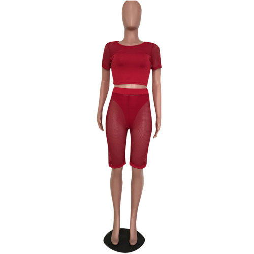 Perspective Mesh Three Piece Shorts