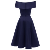 Women's Off Shoulder Sleeveless Cocktail Party Dress