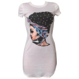 Casual Printed Cartoon Avatar Mini Dress