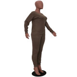 Women's Lady Tracksuit Sweatshirt Pants Set