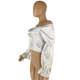 Simulation Silk Off Shoulder Top
