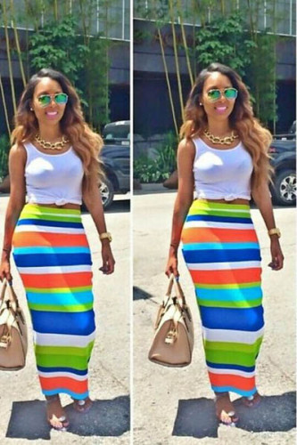 Two Piece outfits Striped Dress L28073