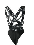 High Leg V Neck Regular Color Block Swimsuit