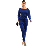 Women's Lady Tracksuit Sweatshirt Pants Set