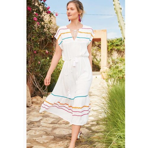 Multiple Lace Belt Beach Dress