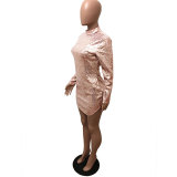 Expose Sequin Dress - Rose Gold