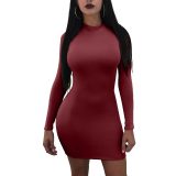 Stephanie Lace Up Turtleneck Mini