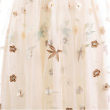 Women's Round Neck Lace Embroidered Sleeve Wedding Dress
