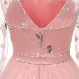 Lace Embroidered Bell Sleeve Tutu Cocktail Dress
