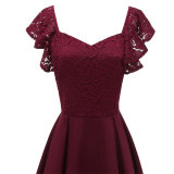 Women's Elegant Cocktail A-line Lace Dress