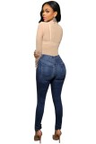 Fashion Hole Was Thin Skinny Jeans Tight L557