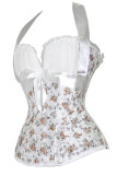 Yellow Flower Printed Sexy Corset L42692-2