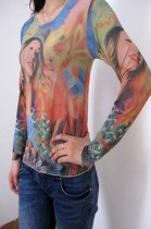 Country Girl Tattoo Long Sleeves T-shirt L9808