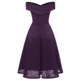 V-Neck Sleeveless Lace A-Line Cocktail Dress