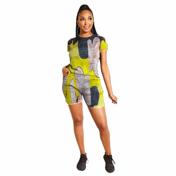Casual Printed Shorts Set