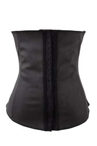 100% Latex Black Steel Boned Corset L42634