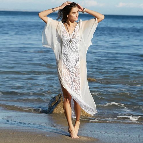 Lace Smooh Cover Up Chiffon Caftan