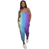 Gradient Loose Straps Jumpsuit