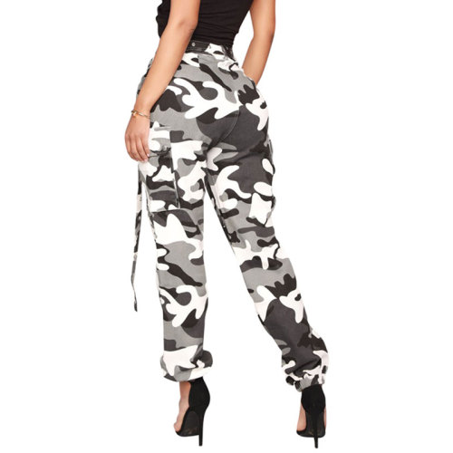 Camouflage Multi-pocket Slim Pants