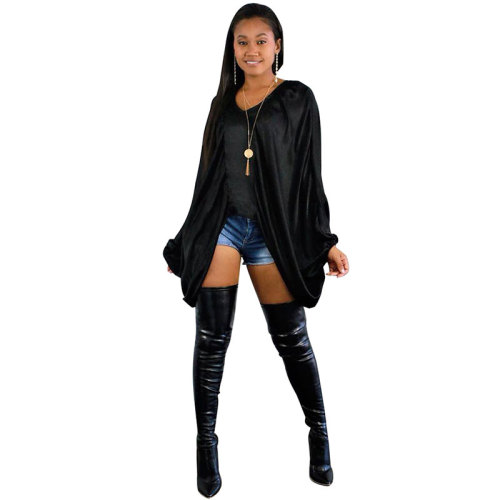 Batwing Sleeve V Neck T Shirt