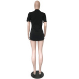 Print Fashion Casual O-Neck Short T-shirts