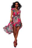 Gorgeous Rhodo Print Boho Summer Sun Dress Beach L5057-3