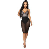 Overly Exposed Midi Dress - Black