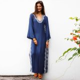 Side Split Embroidered Loose Beach Dress