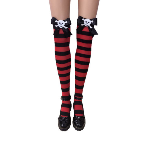Women's Nylon Striped Tights Stocking