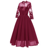 Women's Multi-Color Elegant Party Lace Dress
