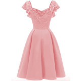 Women's Elegant Cocktail A-line Lace Dress