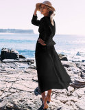 Lace Drawstring Lace-up Flowy Tassel Las Vegas Bohemian Maxi Dress