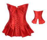 Peplum Flare Corset Red L4050-3