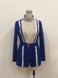Nautical Goddess Short Romper With Belt