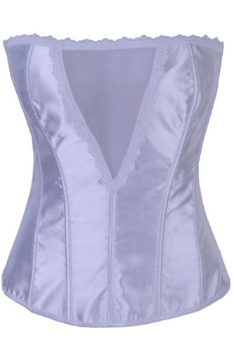Daring Sheer V Corset White L4057-1
