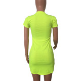 Casual Printed Cartoon Avatar Mini Dress