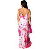 Spaghetti Strap Multi Color Maxi Dress