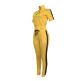 Casual Ribbon Sports Pant Set