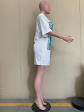 Casual Printed Letter Loose Dress